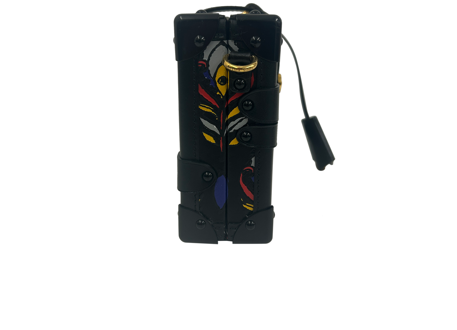 Petitte Malle, 1.900&euro;, Bolso, Amarillo/Gris/Morado/Negro/Rojo, Animal - Piel, Vista lateral